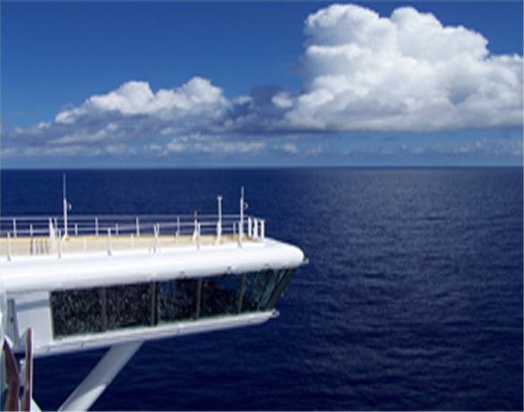 Caribbean Princess - view from the bridge